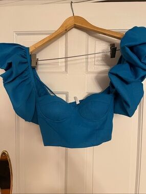 GLAM-Femme apparel  Puff-Sleeve Bustier Top